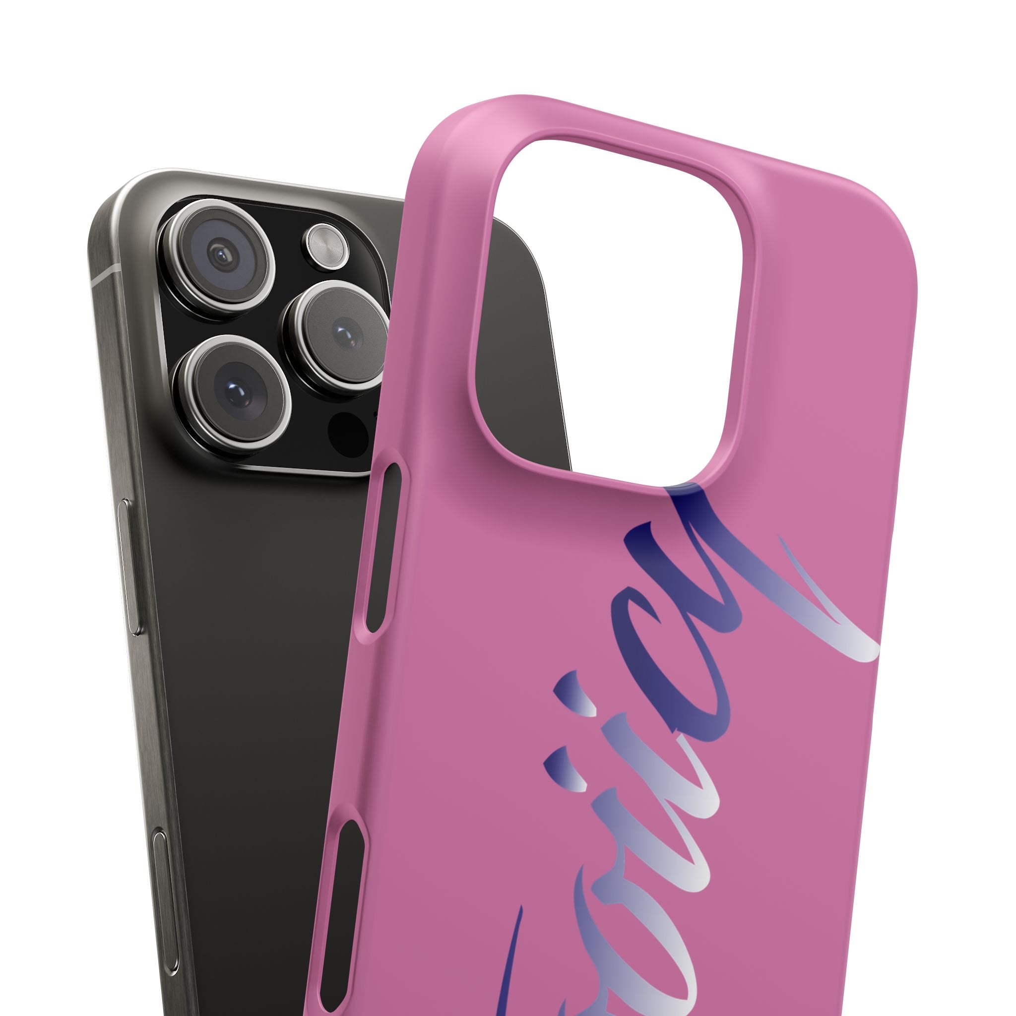 Stylish Pink Snap Case - ‘Tooiicy’ Design for Trendy Smartphone Protection Printify