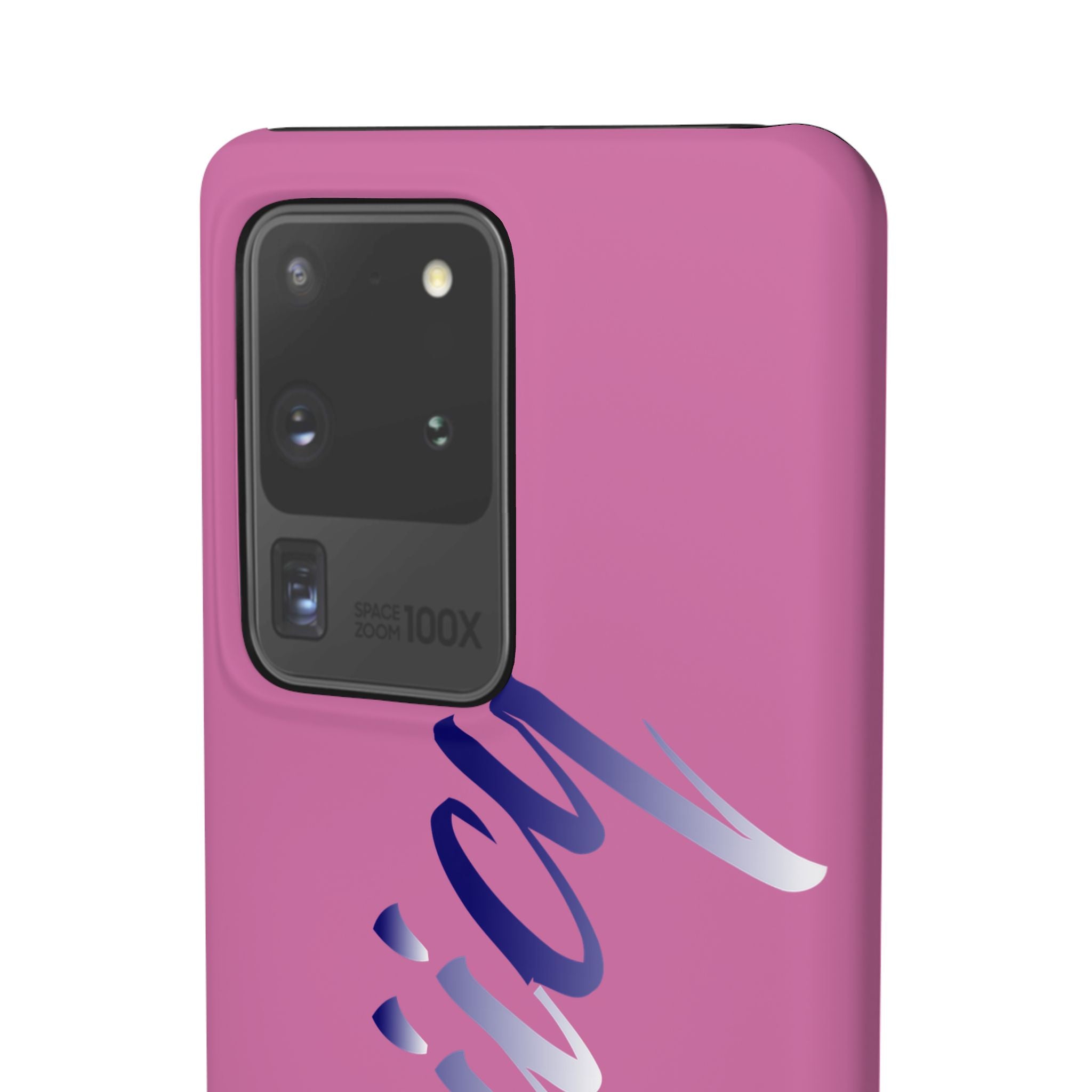 Stylish Pink Snap Case - ‘Tooiicy’ Design for Trendy Smartphone Protection Printify