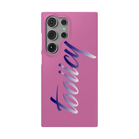 Stylish Pink Snap Case - ‘Tooiicy’ Design for Trendy Smartphone Protection