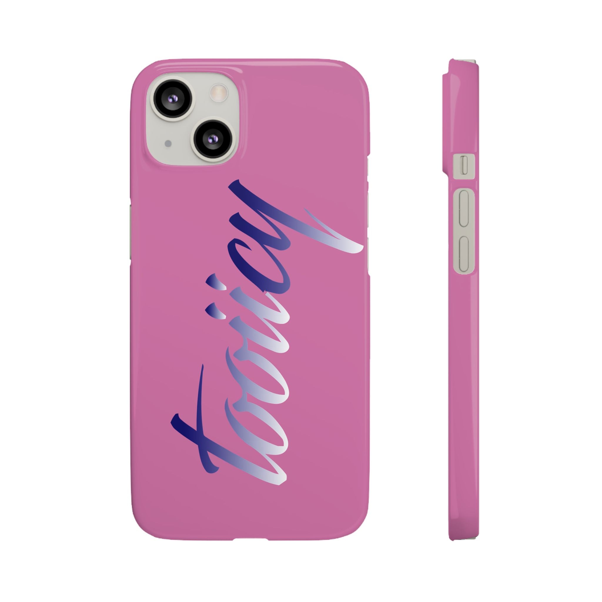 Stylish Pink Snap Case - ‘Tooiicy’ Design for Trendy Smartphone Protection Printify