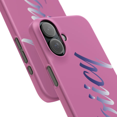 Stylish Pink Snap Case - ‘Tooiicy’ Design for Trendy Smartphone Protection