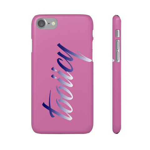 Stylish Pink Snap Case - ‘Tooiicy’ Design for Trendy Smartphone Protection