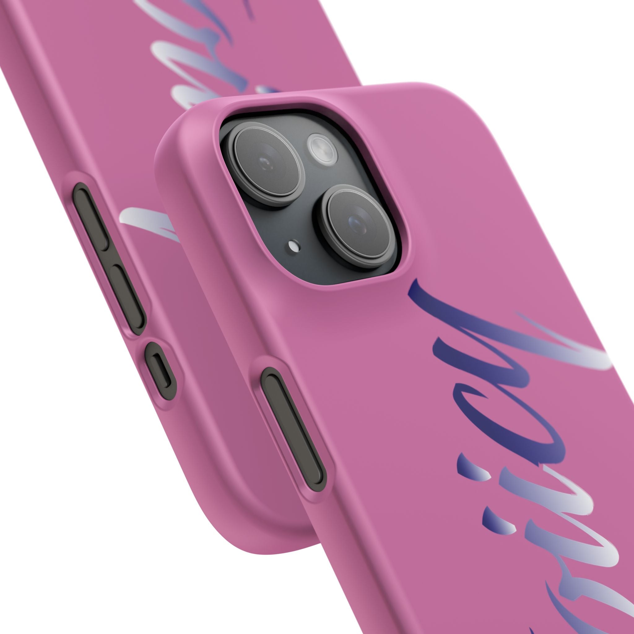 Stylish Pink Snap Case - ‘Tooiicy’ Design for Trendy Smartphone Protection Printify