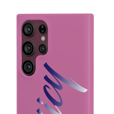 Stylish Pink Snap Case - ‘Tooiicy’ Design for Trendy Smartphone Protection