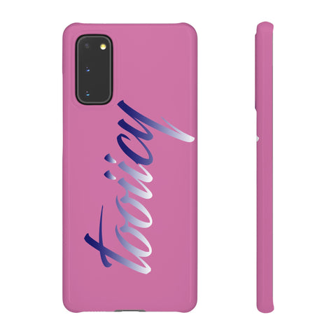 Stylish Pink Snap Case - ‘Tooiicy’ Design for Trendy Smartphone Protection