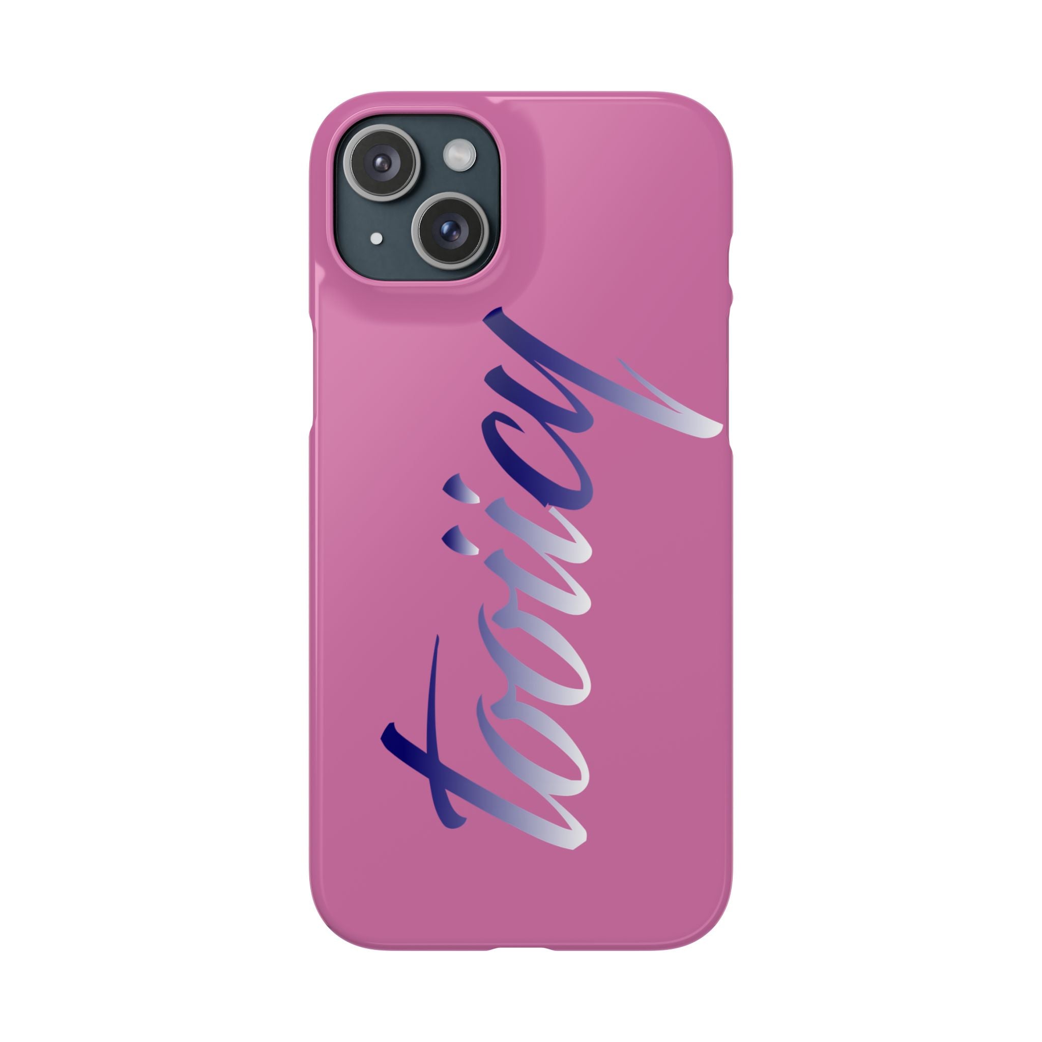 Stylish Pink Snap Case - ‘Tooiicy’ Design for Trendy Smartphone Protection Printify