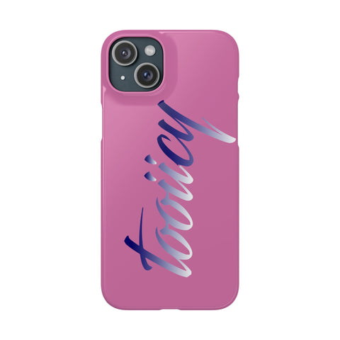 Stylish Pink Snap Case - ‘Tooiicy’ Design for Trendy Smartphone Protection