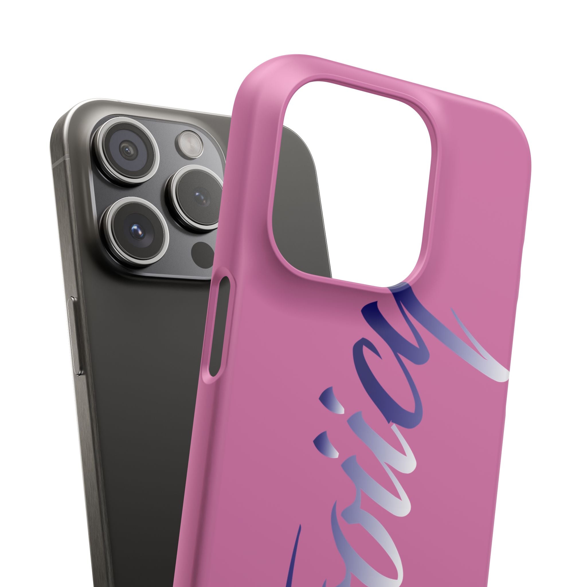 Stylish Pink Snap Case - ‘Tooiicy’ Design for Trendy Smartphone Protection Printify