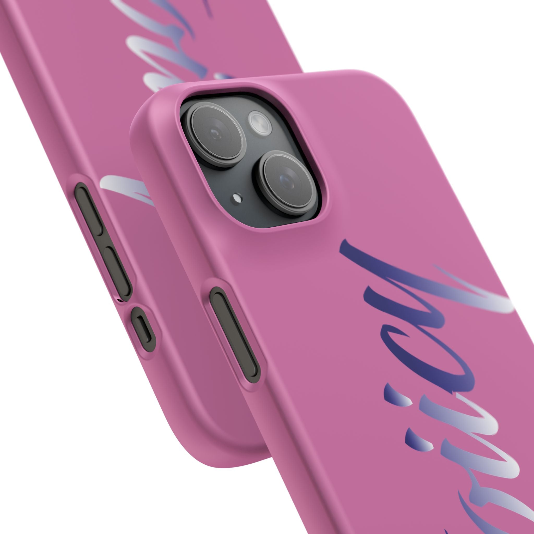 Stylish Pink Snap Case - ‘Tooiicy’ Design for Trendy Smartphone Protection Printify