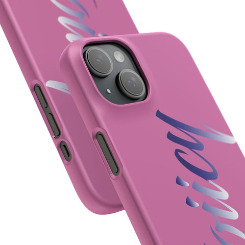 Stylish Pink Snap Case - ‘Tooiicy’ Design for Trendy Smartphone Protection