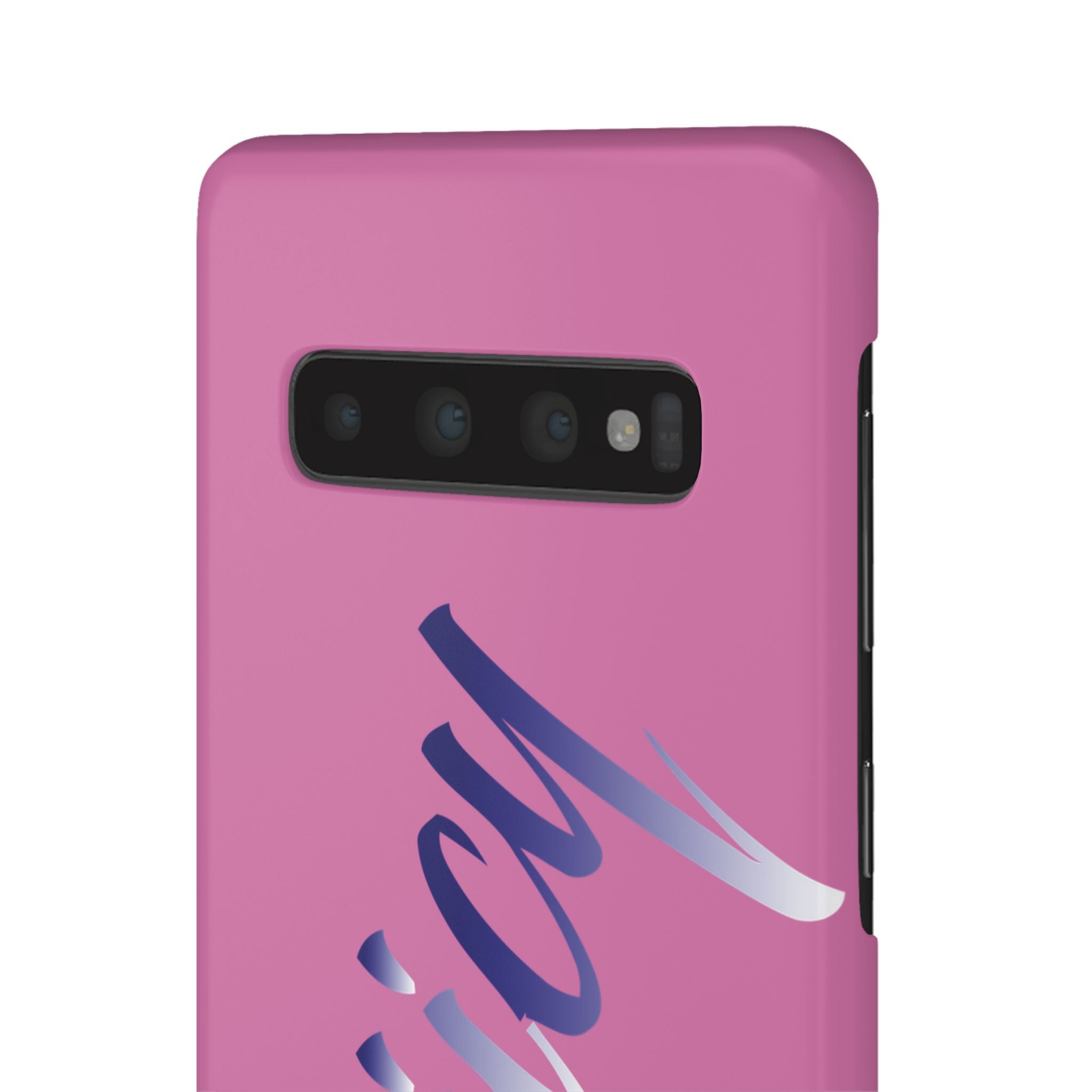 Stylish Pink Snap Case - ‘Tooiicy’ Design for Trendy Smartphone Protection Printify