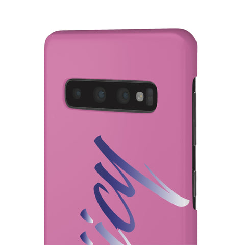 Stylish Pink Snap Case - ‘Tooiicy’ Design for Trendy Smartphone Protection
