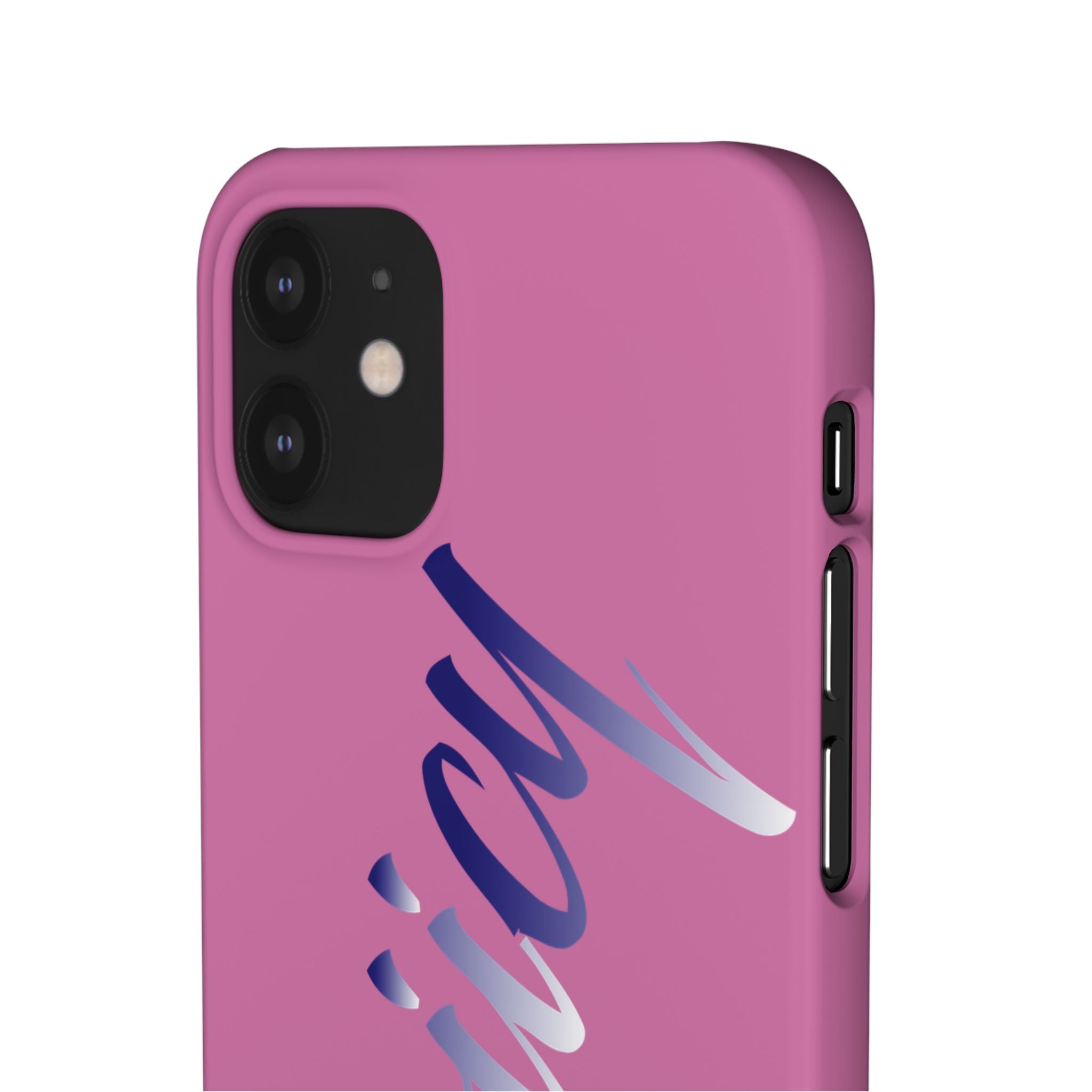 Stylish Pink Snap Case - ‘Tooiicy’ Design for Trendy Smartphone Protection Printify