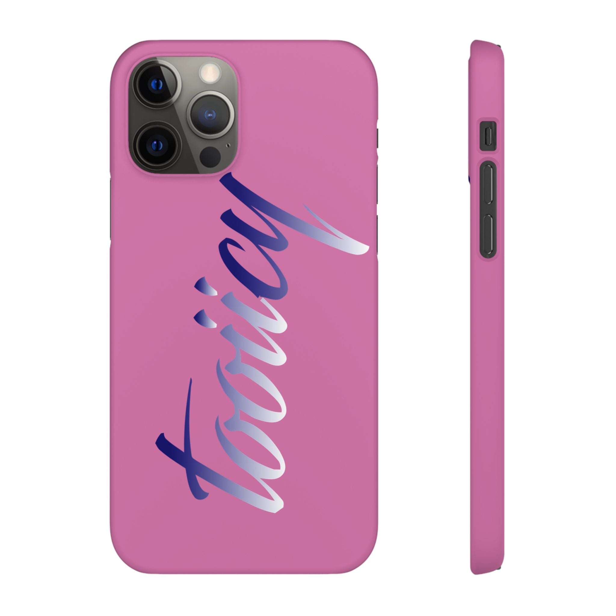 Stylish Pink Snap Case - ‘Tooiicy’ Design for Trendy Smartphone Protection Printify