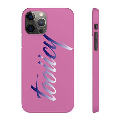 Stylish Pink Snap Case - ‘Tooiicy’ Design for Trendy Smartphone Protection
