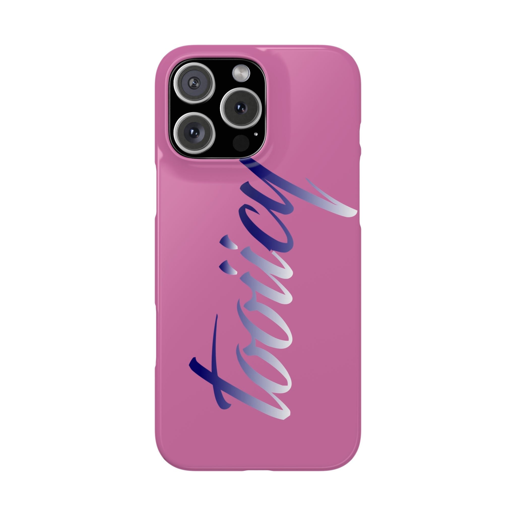 Stylish Pink Snap Case - ‘Tooiicy’ Design for Trendy Smartphone Protection Printify