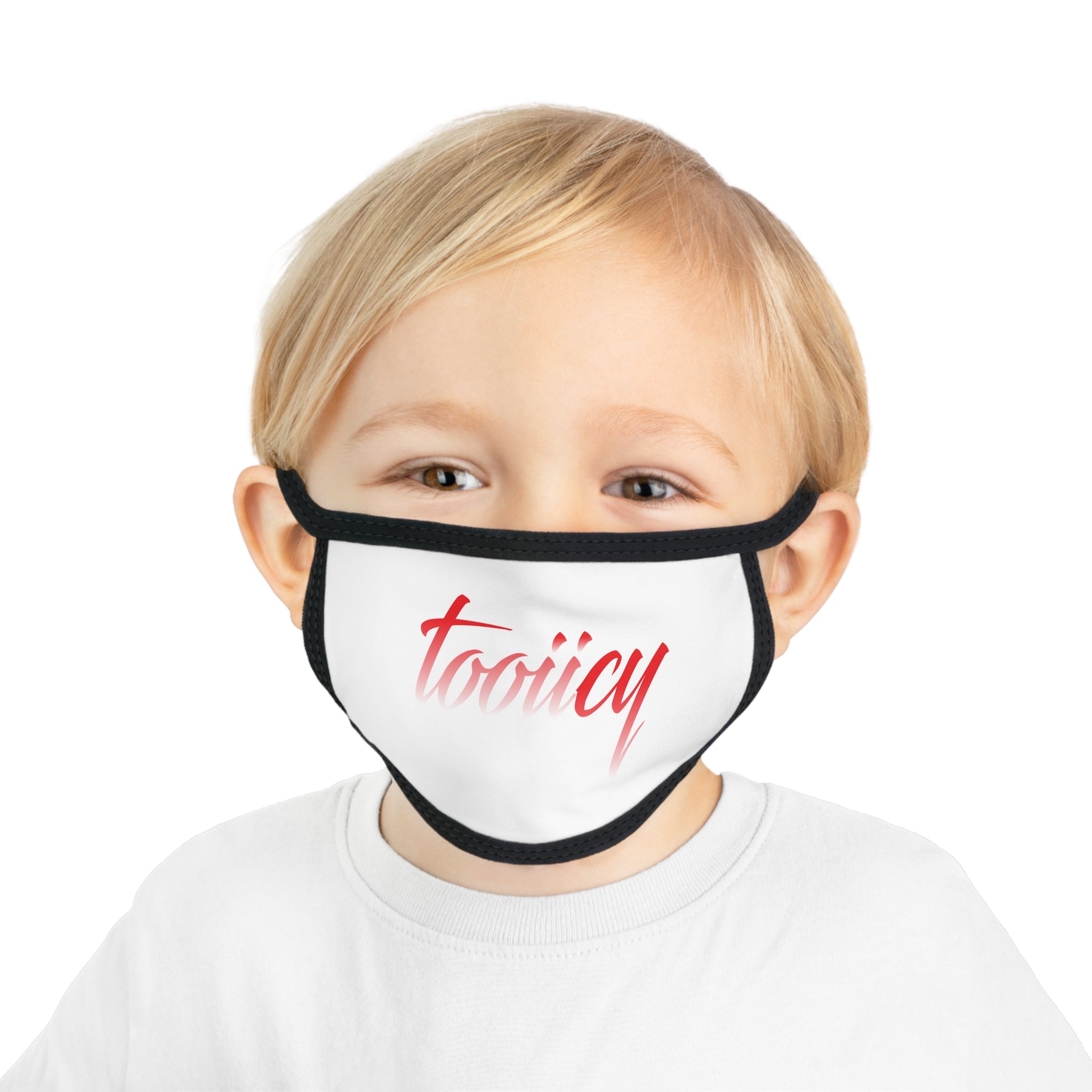 Trendy Kid's Face Mask - Stylish 'Tooiicy' Design for Fashionable Little Ones Printify