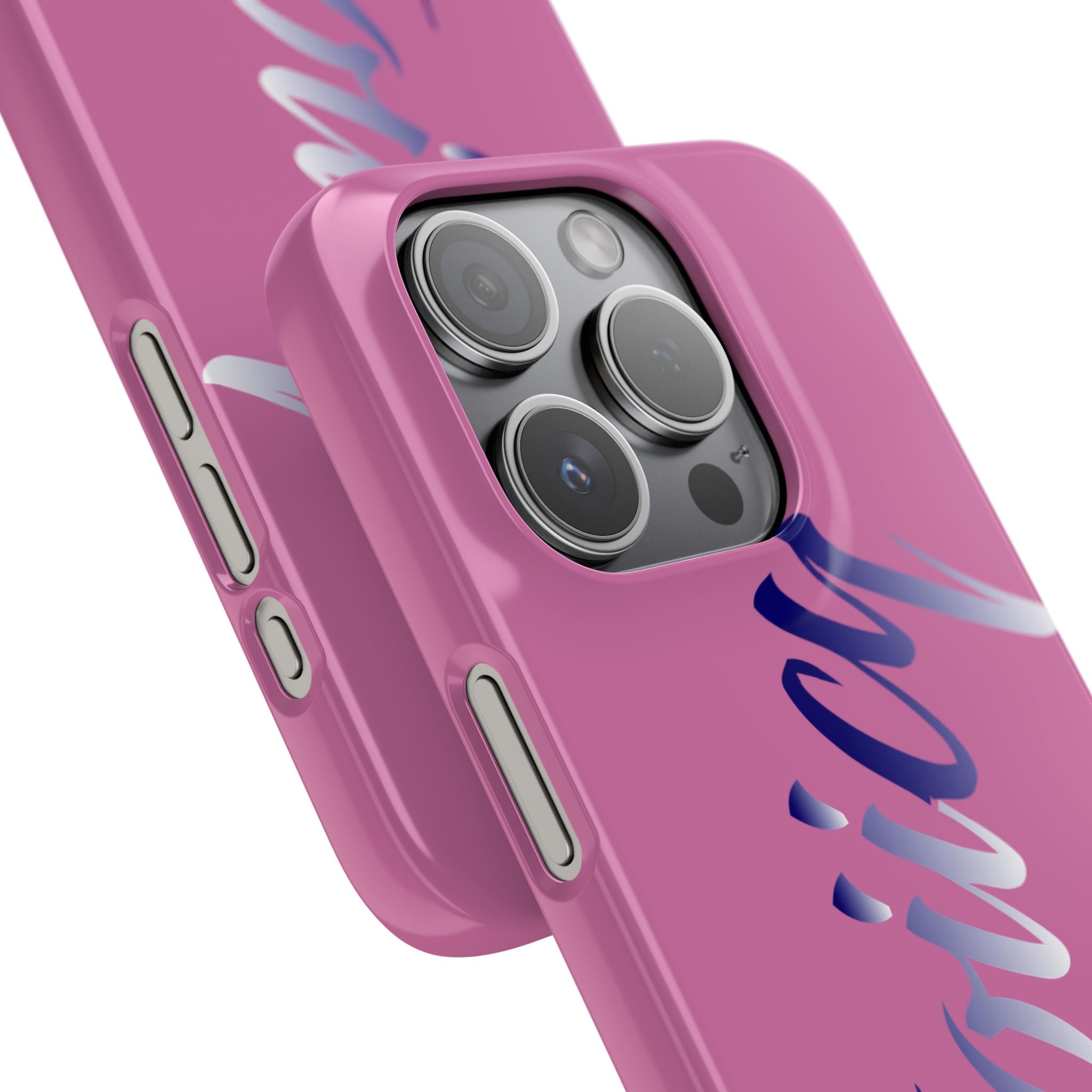 Stylish Pink Snap Case - ‘Tooiicy’ Design for Trendy Smartphone Protection Printify