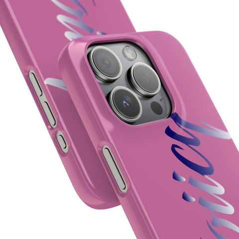 Stylish Pink Snap Case - ‘Tooiicy’ Design for Trendy Smartphone Protection