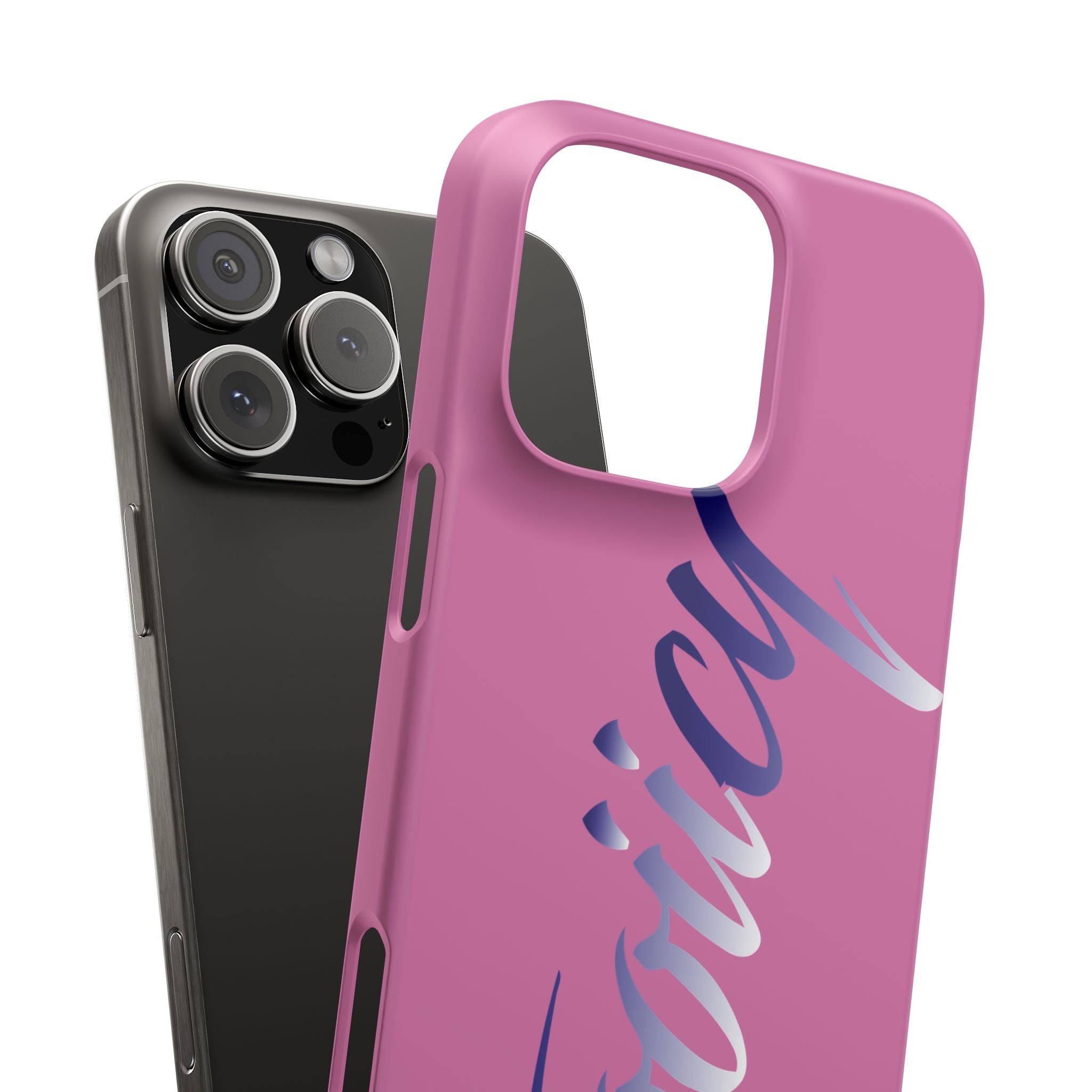 Stylish Pink Snap Case - ‘Tooiicy’ Design for Trendy Smartphone Protection Printify