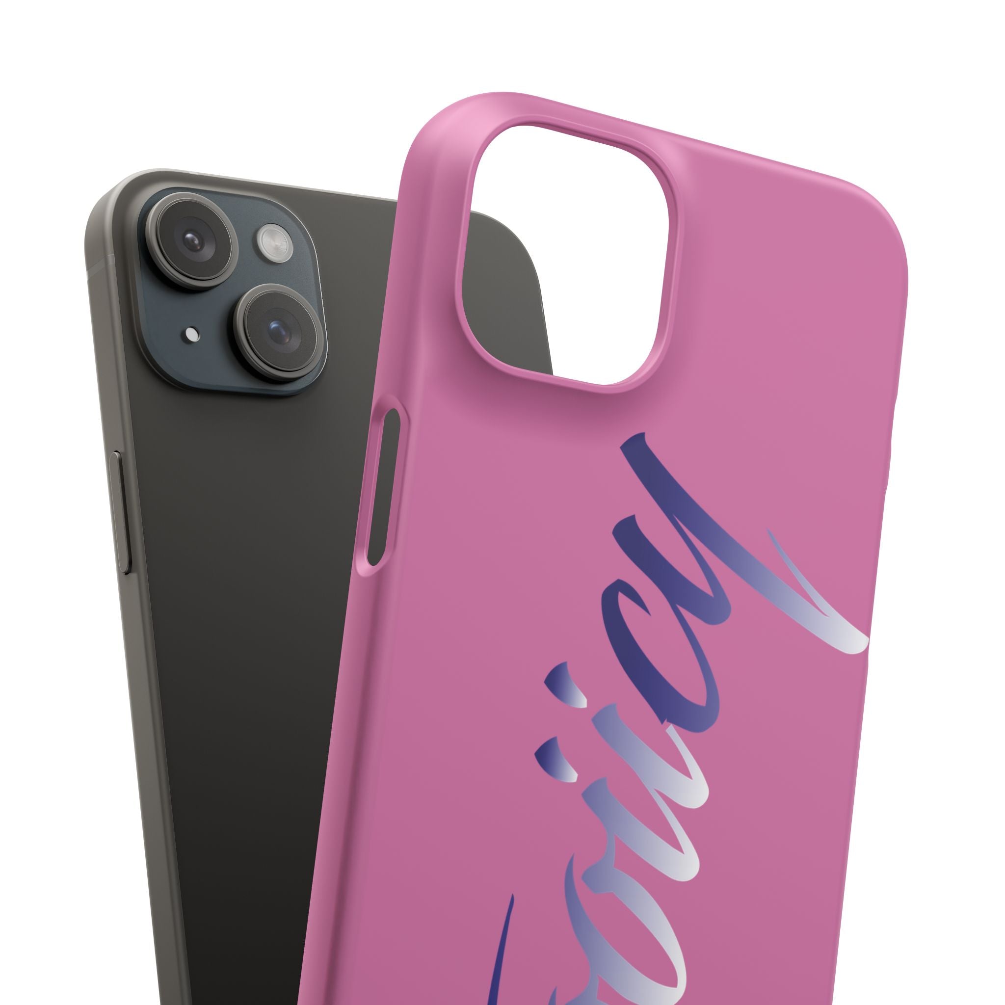 Stylish Pink Snap Case - ‘Tooiicy’ Design for Trendy Smartphone Protection Printify