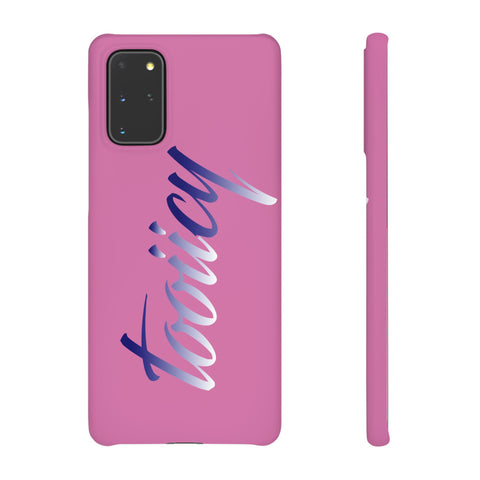 Stylish Pink Snap Case - ‘Tooiicy’ Design for Trendy Smartphone Protection