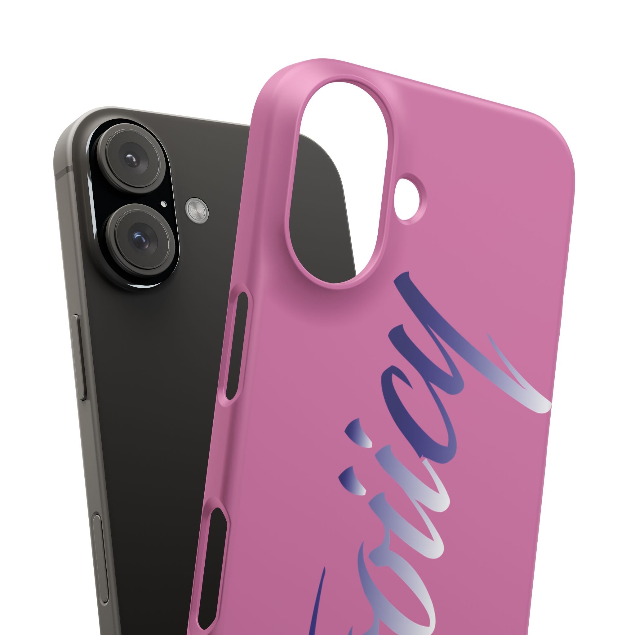 Stylish Pink Snap Case - ‘Tooiicy’ Design for Trendy Smartphone Protection Printify