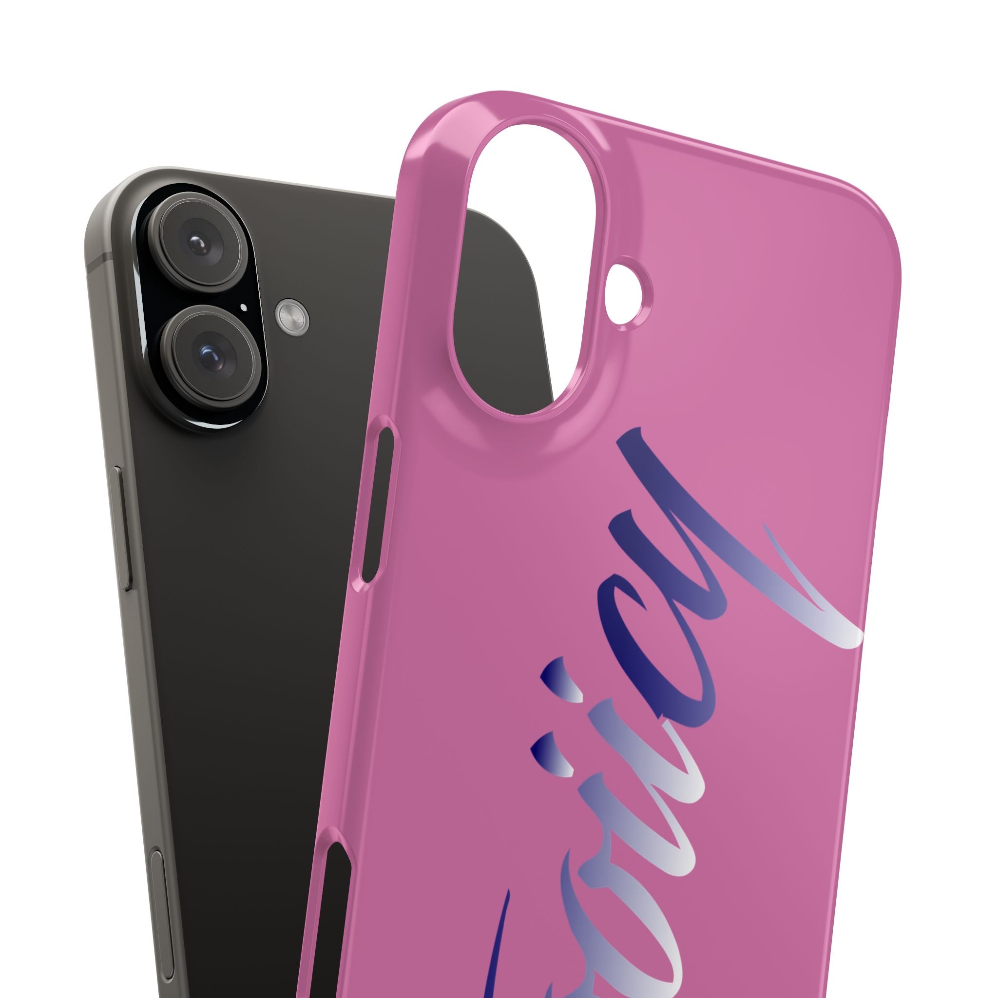 Stylish Pink Snap Case - ‘Tooiicy’ Design for Trendy Smartphone Protection Printify