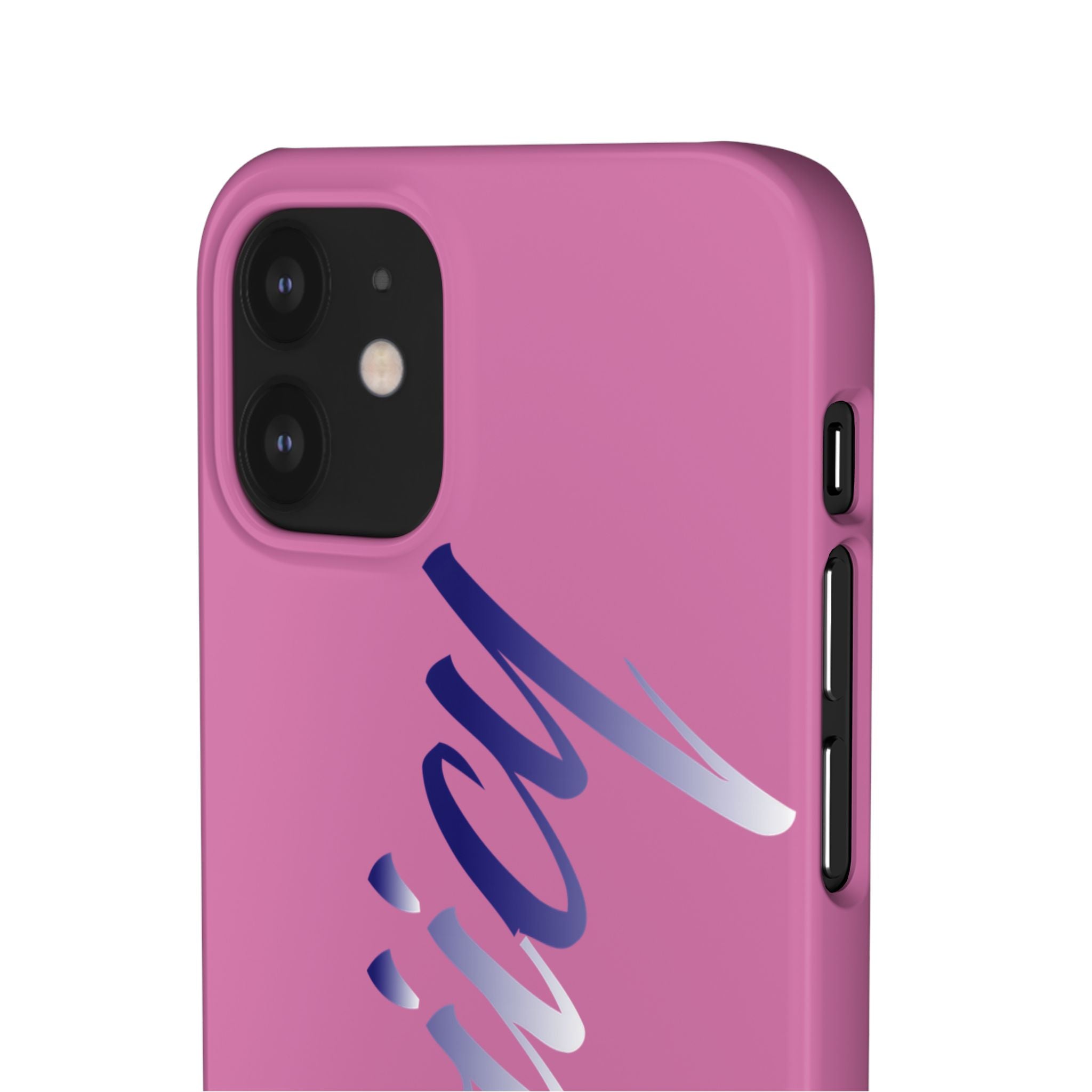 Stylish Pink Snap Case - ‘Tooiicy’ Design for Trendy Smartphone Protection Printify