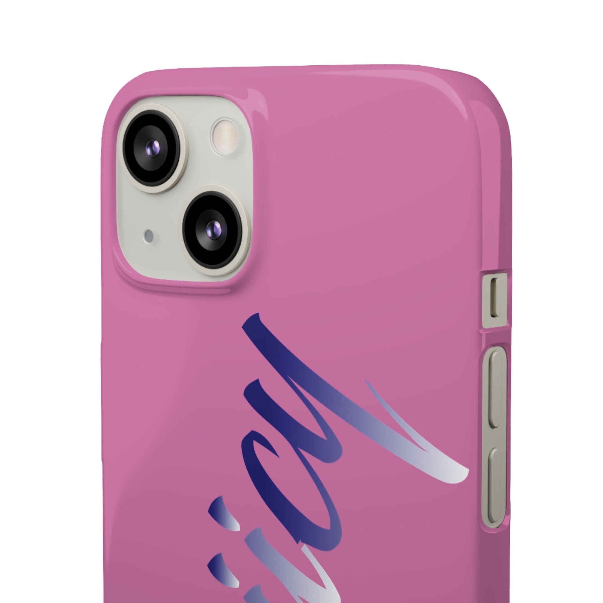 Stylish Pink Snap Case - ‘Tooiicy’ Design for Trendy Smartphone Protection Printify