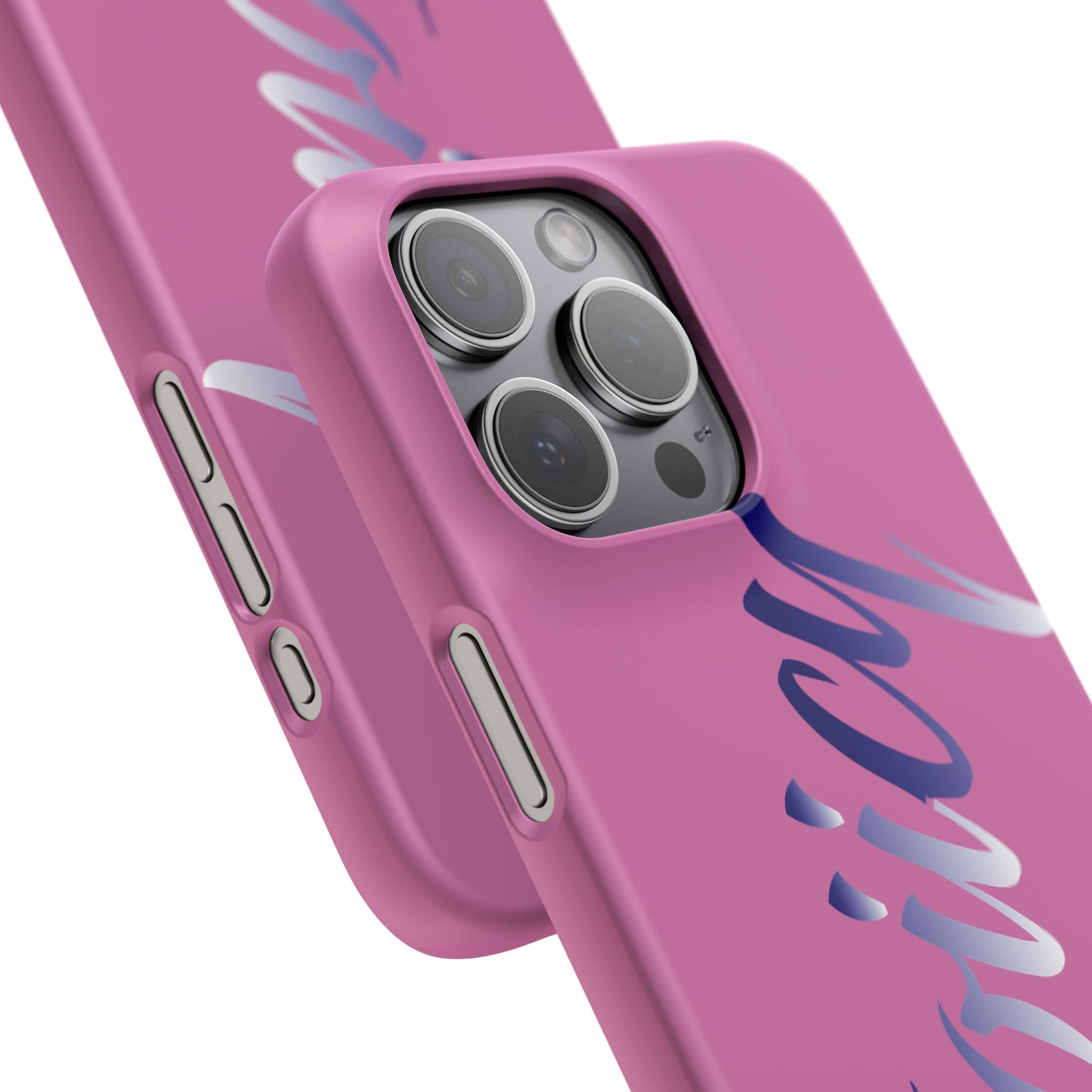 Stylish Pink Snap Case - ‘Tooiicy’ Design for Trendy Smartphone Protection Printify