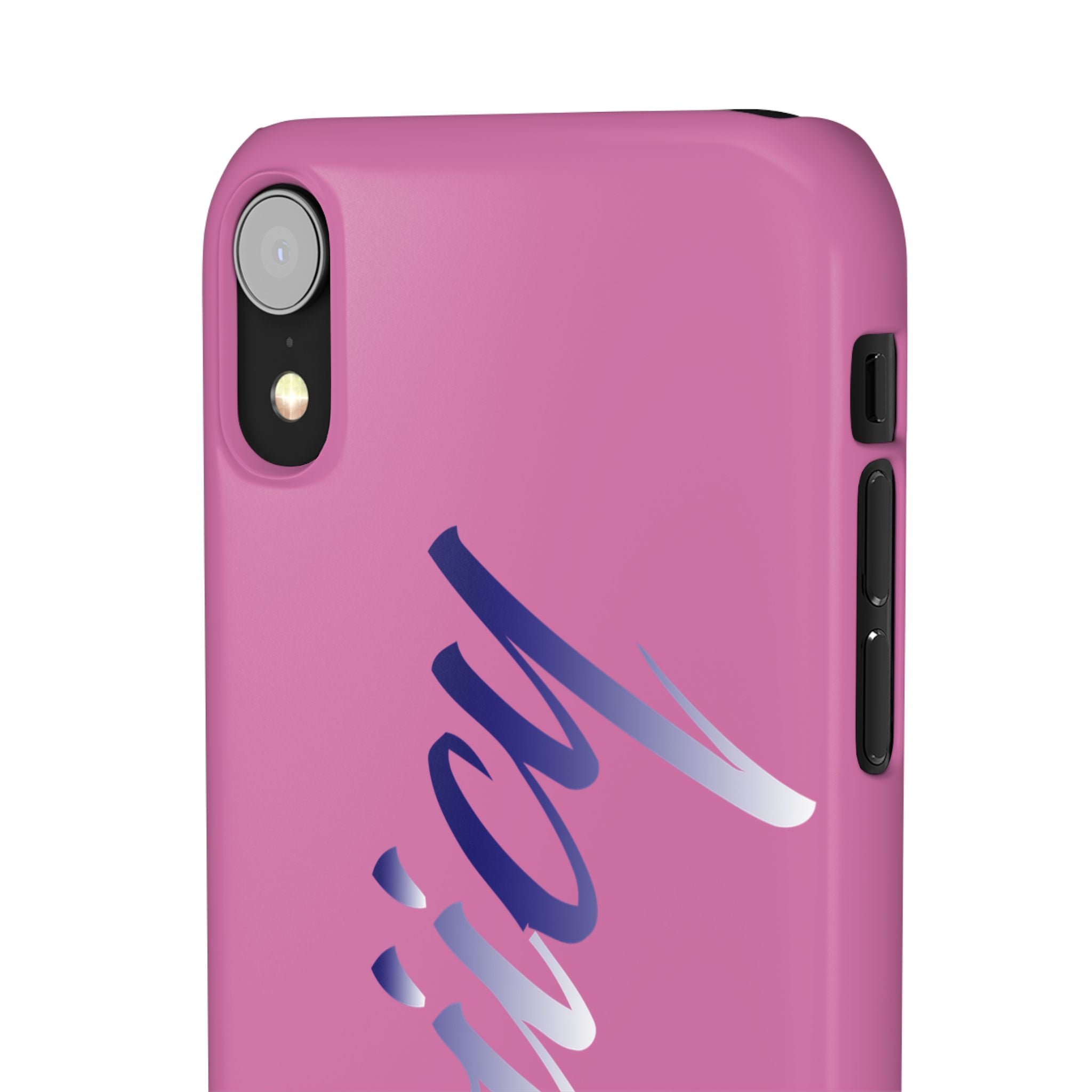 Stylish Pink Snap Case - ‘Tooiicy’ Design for Trendy Smartphone Protection Printify