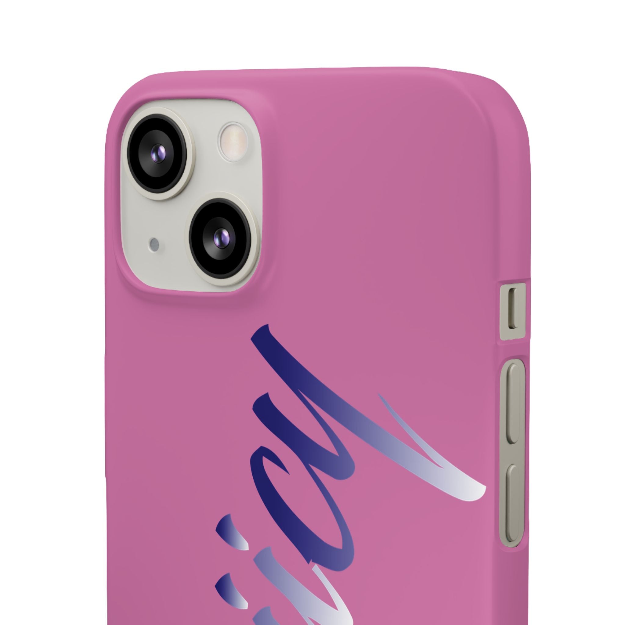 Stylish Pink Snap Case - ‘Tooiicy’ Design for Trendy Smartphone Protection Printify