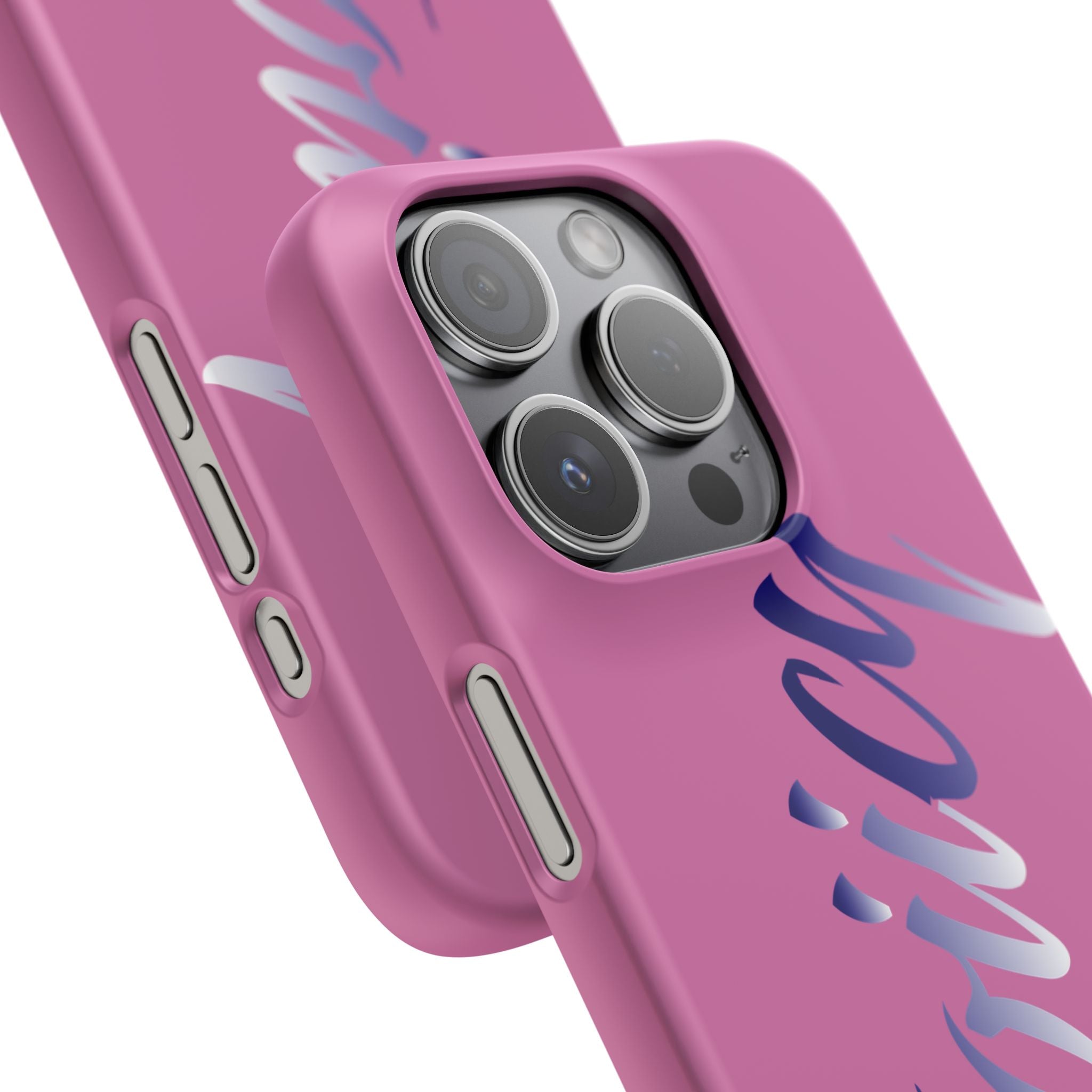 Stylish Pink Snap Case - ‘Tooiicy’ Design for Trendy Smartphone Protection Printify