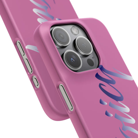 Stylish Pink Snap Case - ‘Tooiicy’ Design for Trendy Smartphone Protection