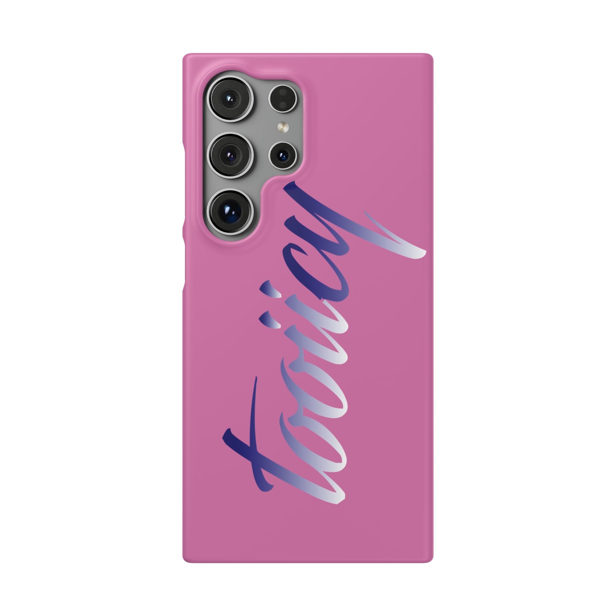 Stylish Pink Snap Case - ‘Tooiicy’ Design for Trendy Smartphone Protection Printify