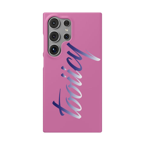 Stylish Pink Snap Case - ‘Tooiicy’ Design for Trendy Smartphone Protection