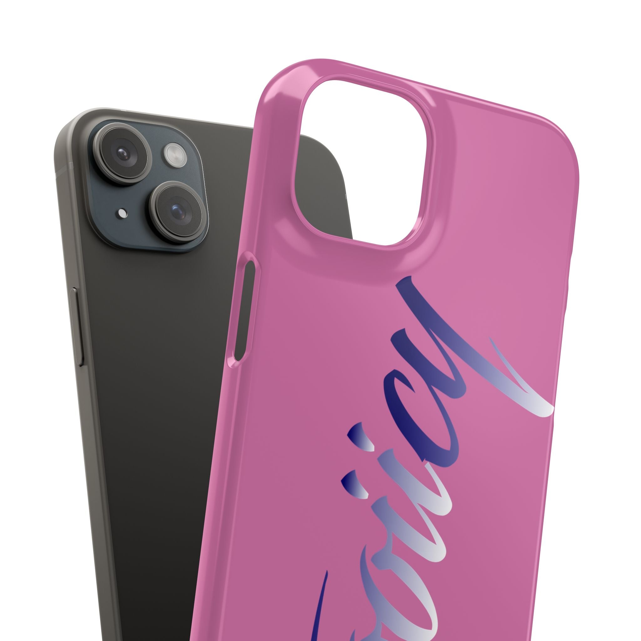 Stylish Pink Snap Case - ‘Tooiicy’ Design for Trendy Smartphone Protection Printify
