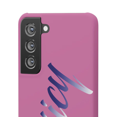 Stylish Pink Snap Case - ‘Tooiicy’ Design for Trendy Smartphone Protection
