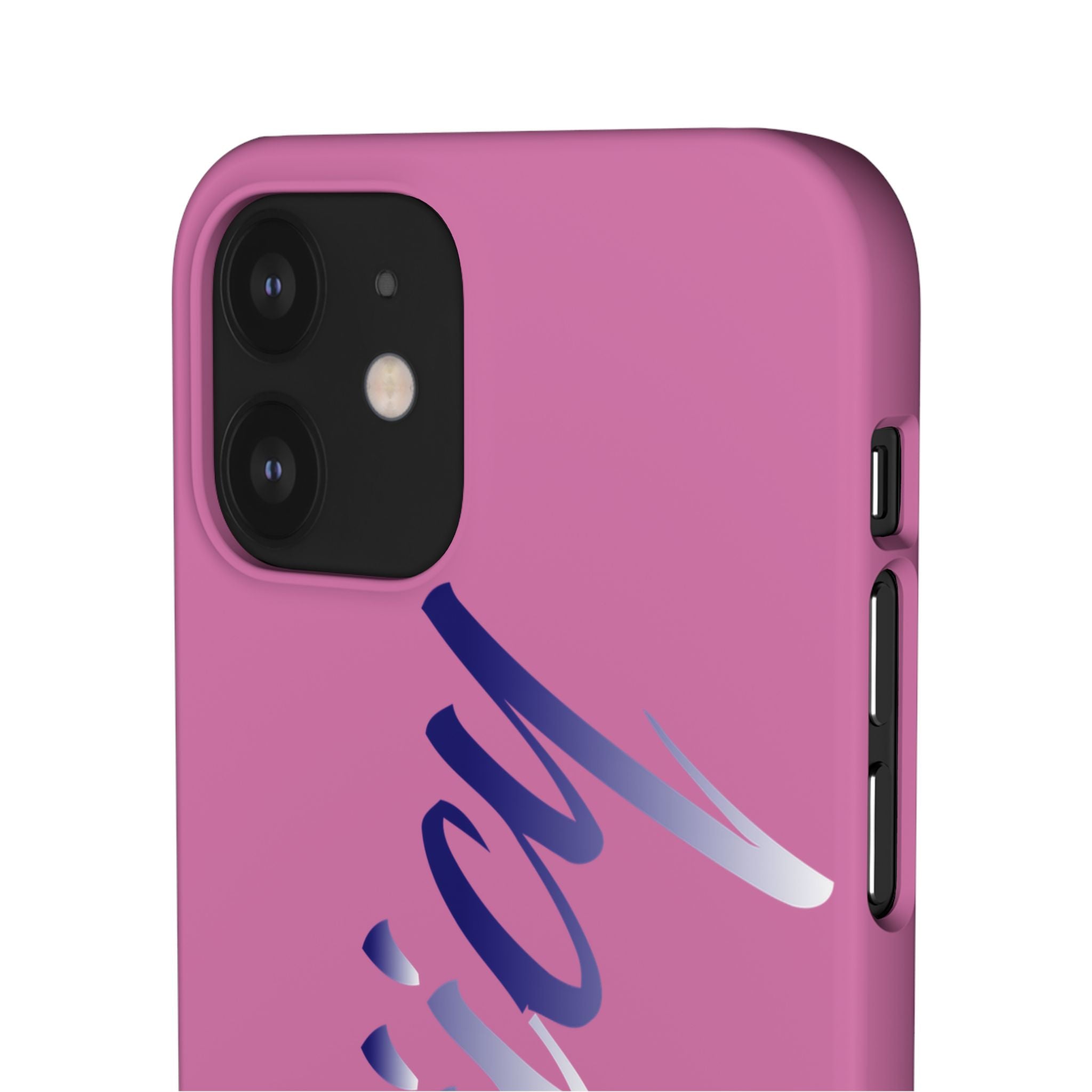 Stylish Pink Snap Case - ‘Tooiicy’ Design for Trendy Smartphone Protection Printify