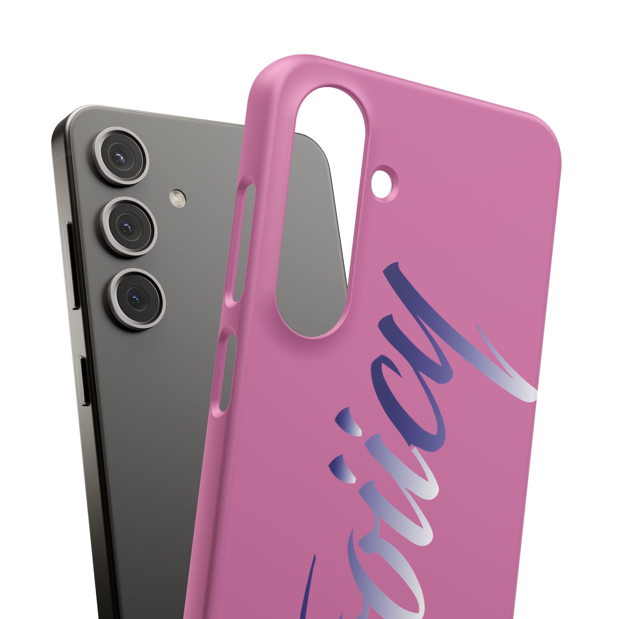 Stylish Pink Snap Case - ‘Tooiicy’ Design for Trendy Smartphone Protection Printify