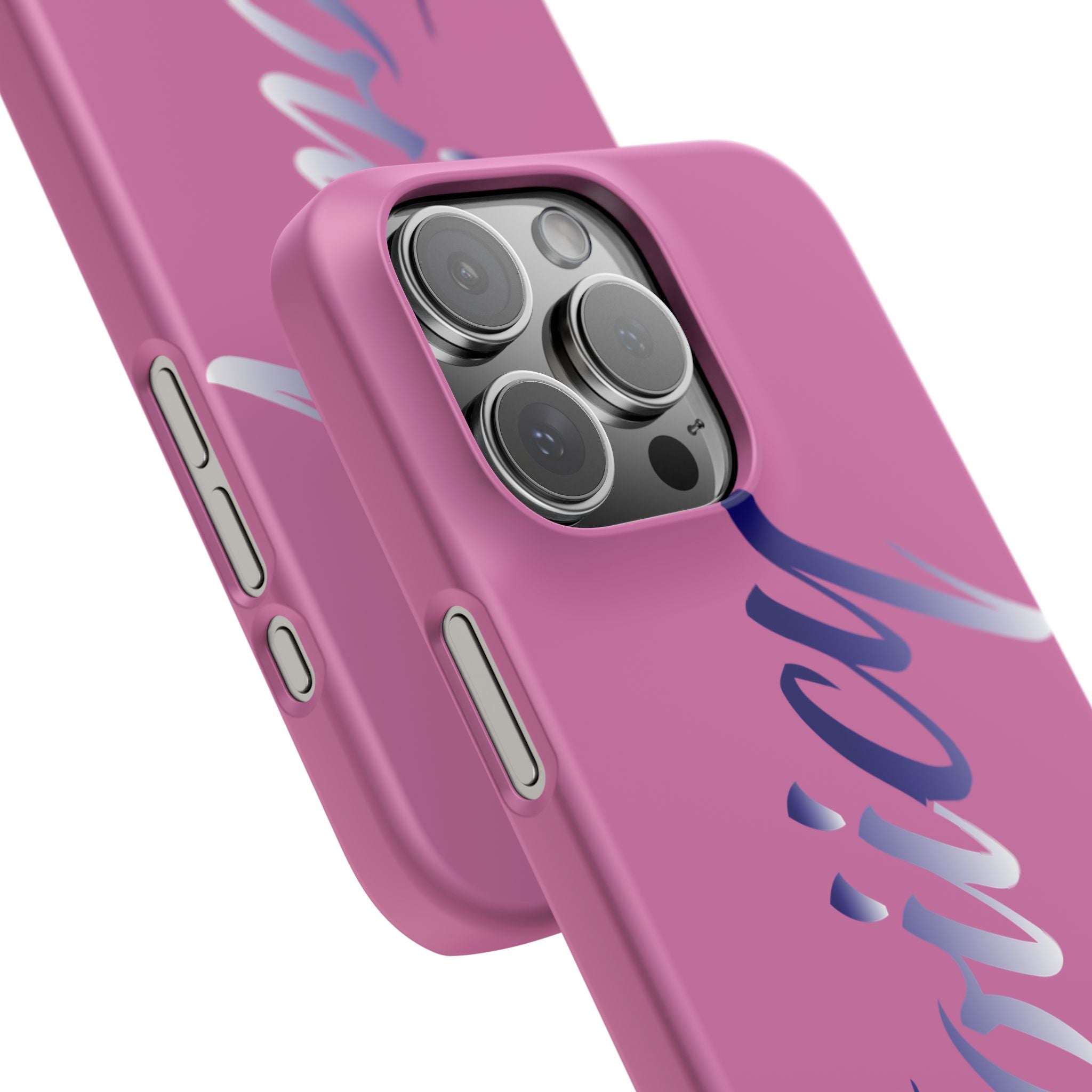 Stylish Pink Snap Case - ‘Tooiicy’ Design for Trendy Smartphone Protection Printify