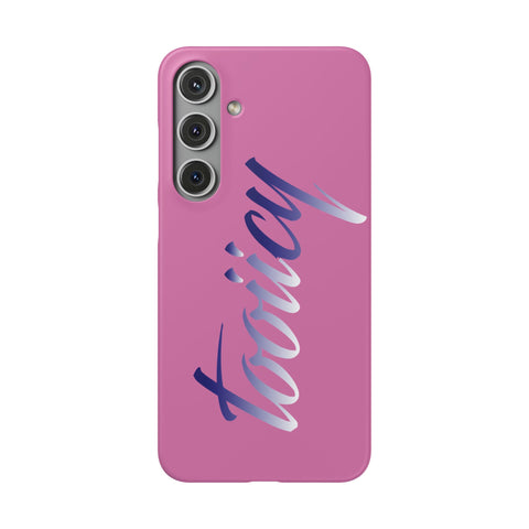 Stylish Pink Snap Case - ‘Tooiicy’ Design for Trendy Smartphone Protection
