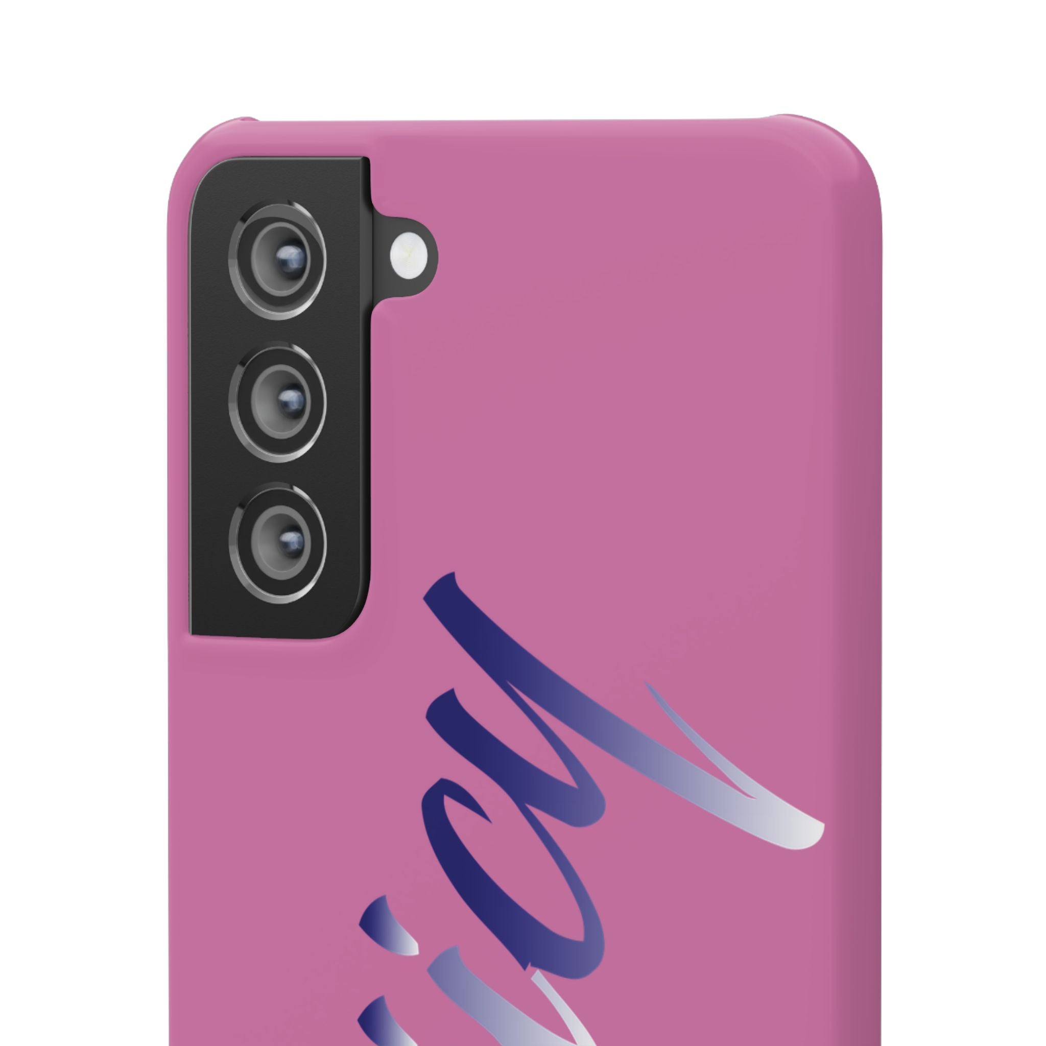 Stylish Pink Snap Case - ‘Tooiicy’ Design for Trendy Smartphone Protection Printify
