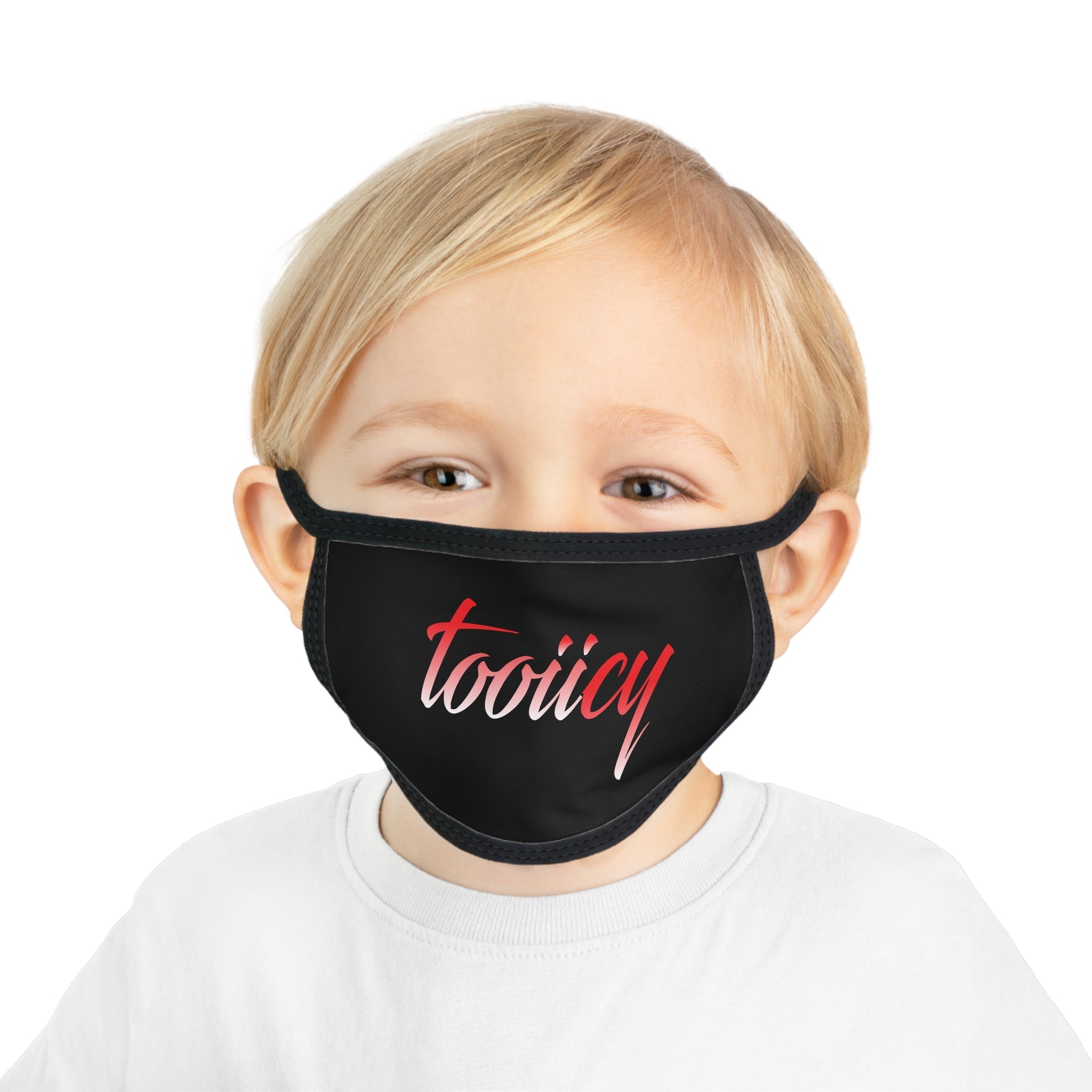 Trendy Kid's Face Mask - Stylish 'tooiicy' Design for Young Trendsetters Printify