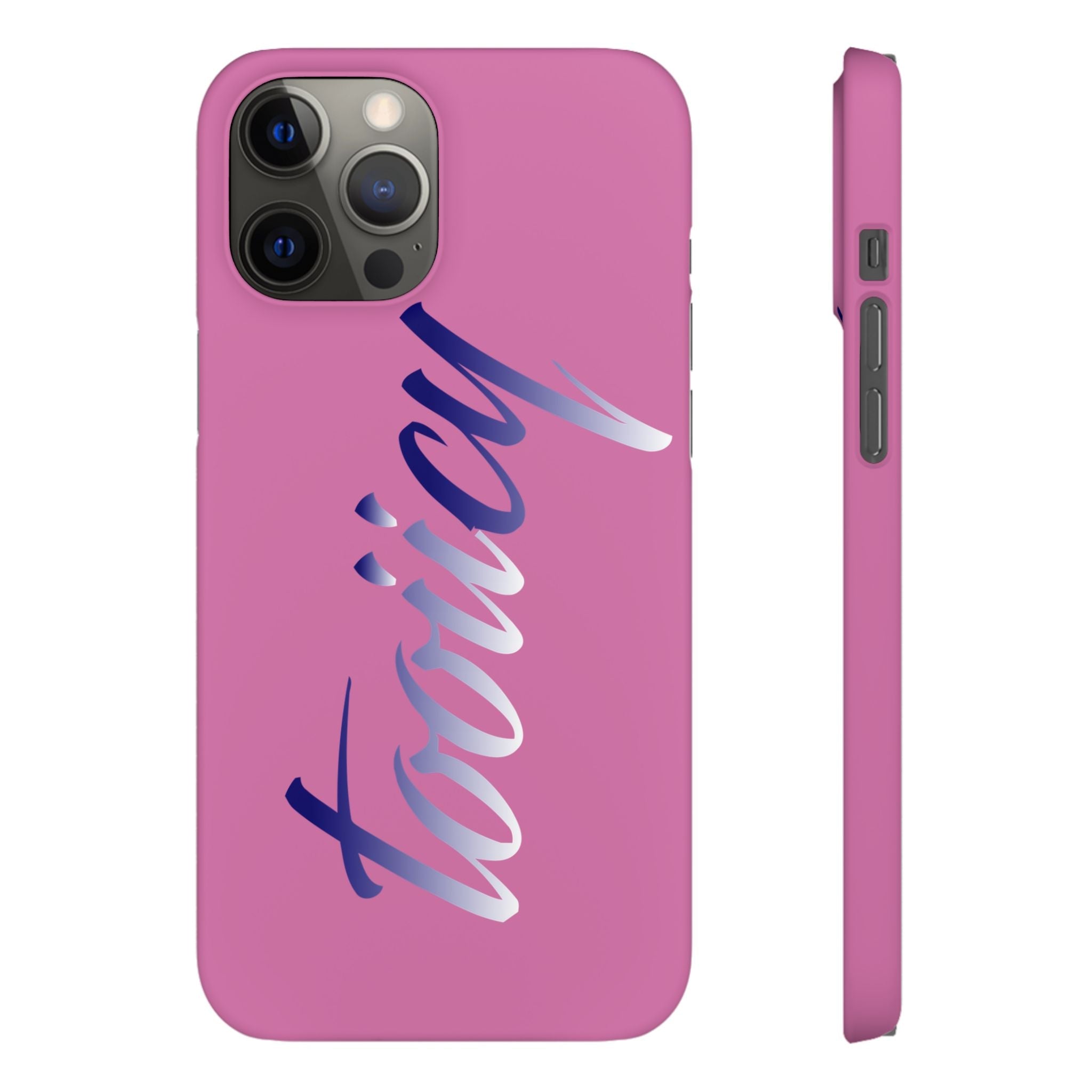 Stylish Pink Snap Case - ‘Tooiicy’ Design for Trendy Smartphone Protection Printify