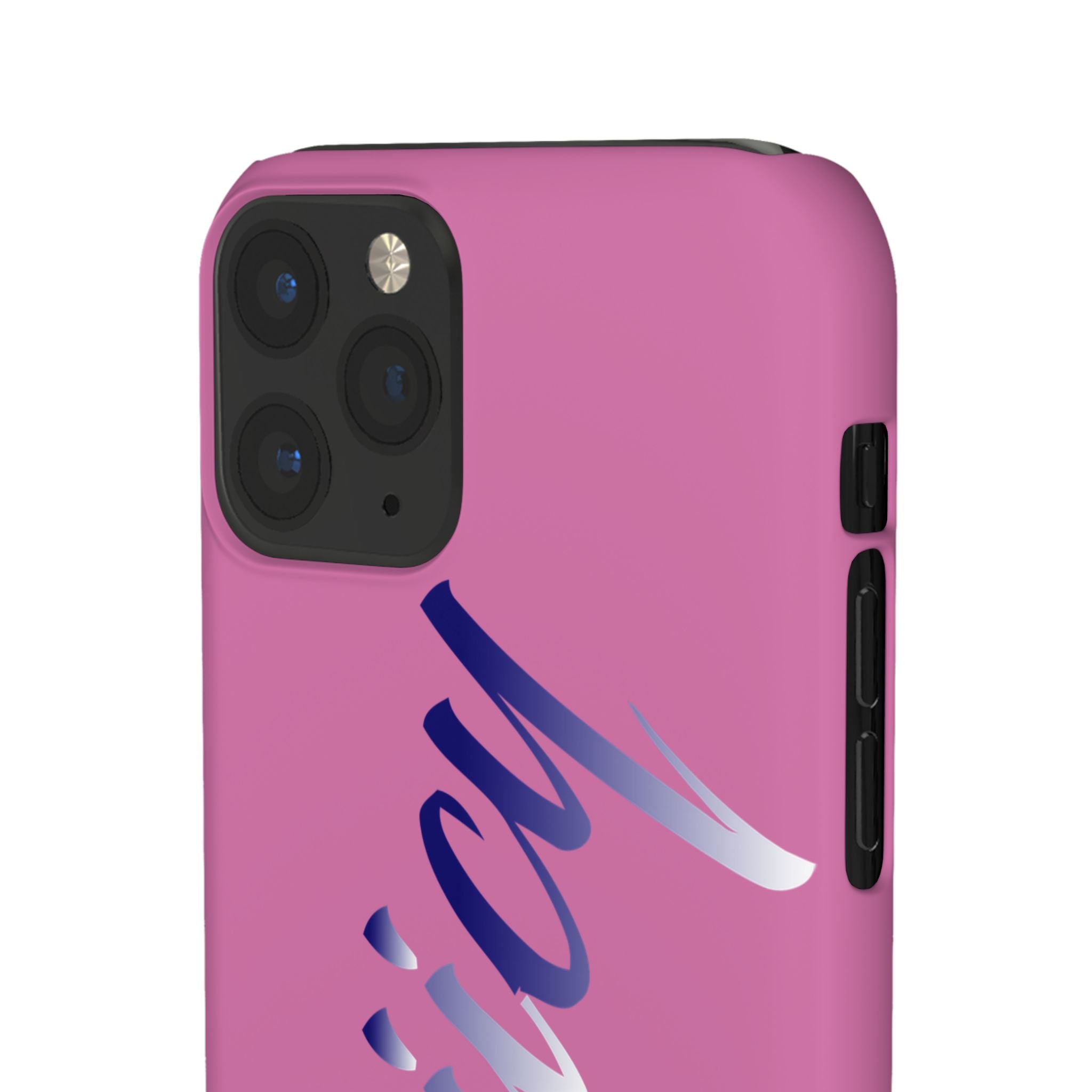 Stylish Pink Snap Case - ‘Tooiicy’ Design for Trendy Smartphone Protection Printify