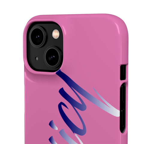 Stylish Pink Snap Case - ‘Tooiicy’ Design for Trendy Smartphone Protection