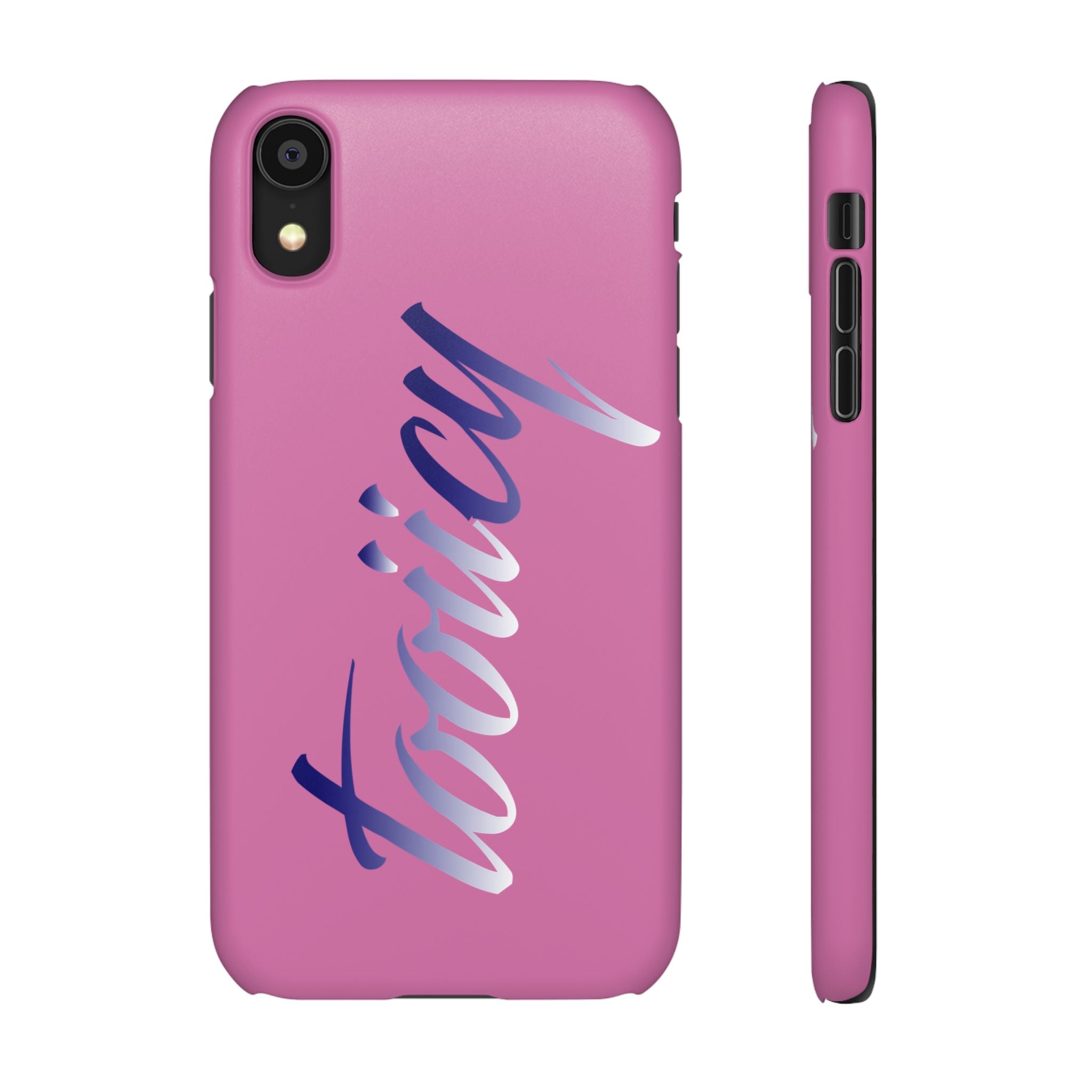 Stylish Pink Snap Case - ‘Tooiicy’ Design for Trendy Smartphone Protection Printify