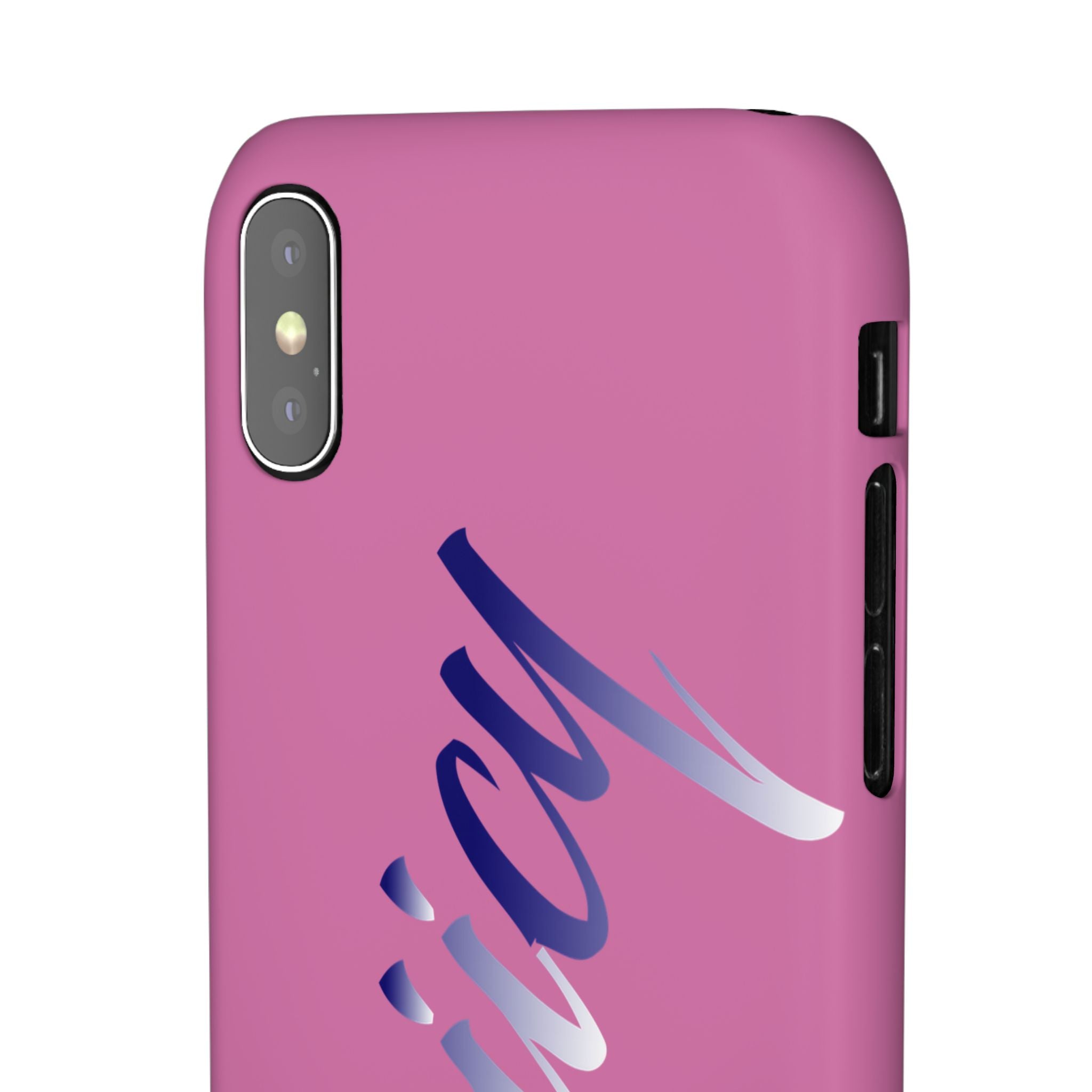 Stylish Pink Snap Case - ‘Tooiicy’ Design for Trendy Smartphone Protection Printify